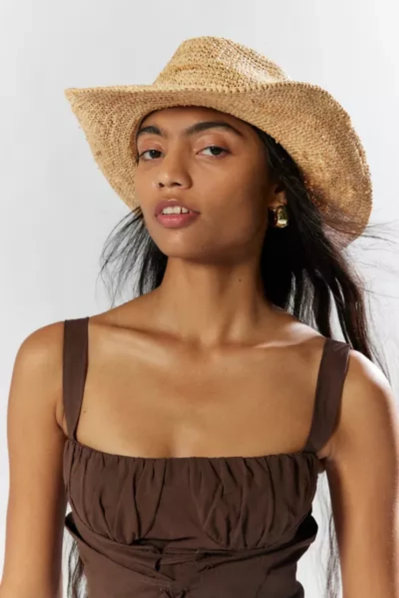 Millie Woven Raffia Cowboy Hat