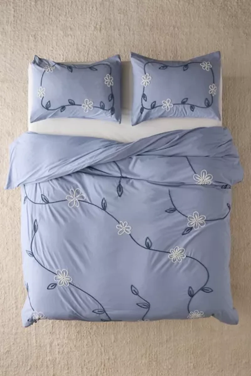 Falling Vines Floral Duvet Cover