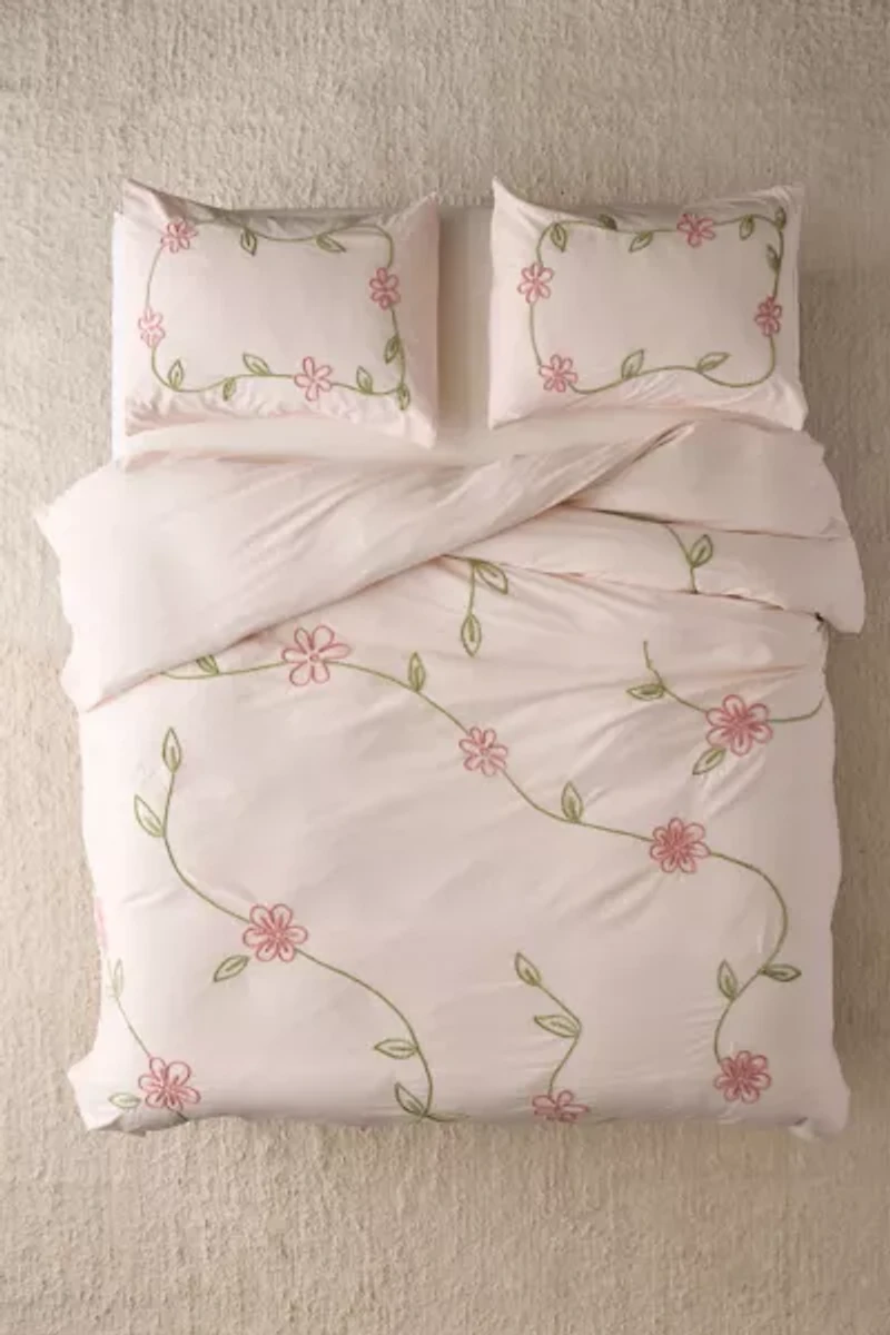 Falling Vines Floral Duvet Cover