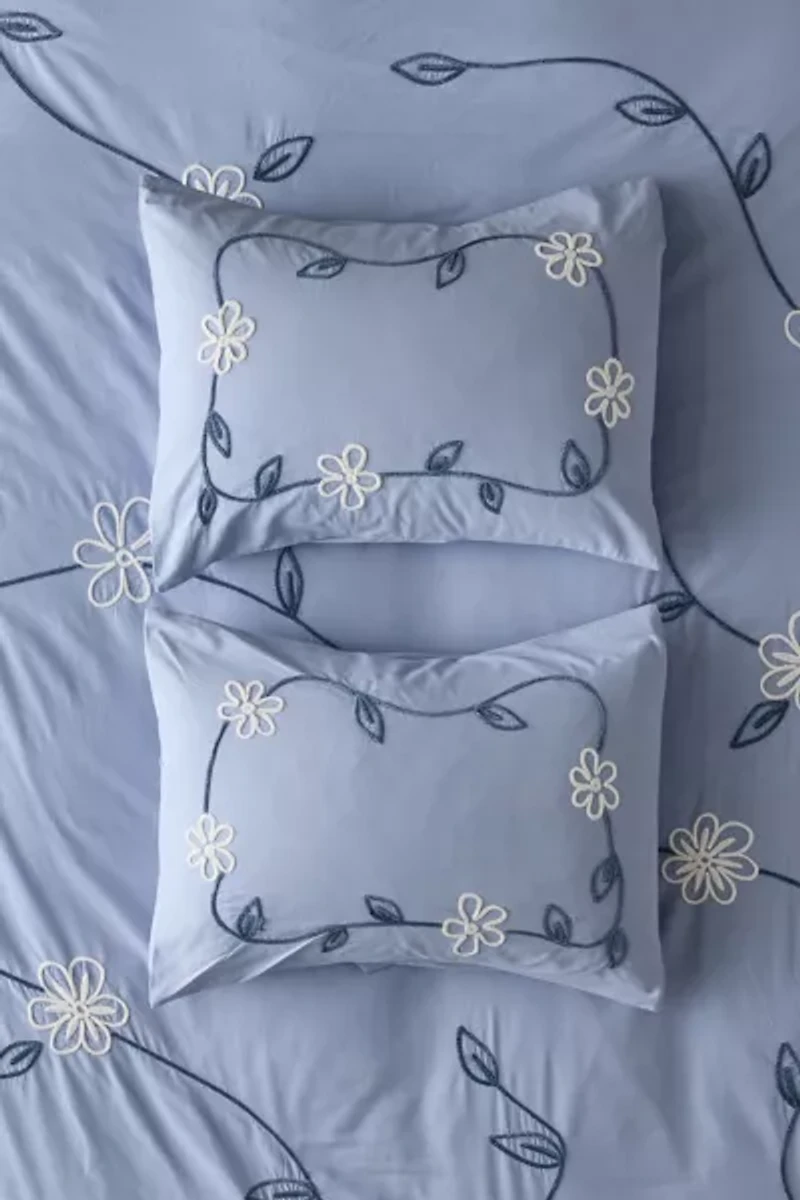 Falling Vines Floral Sham Set