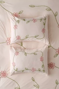 Falling Vines Floral Sham Set