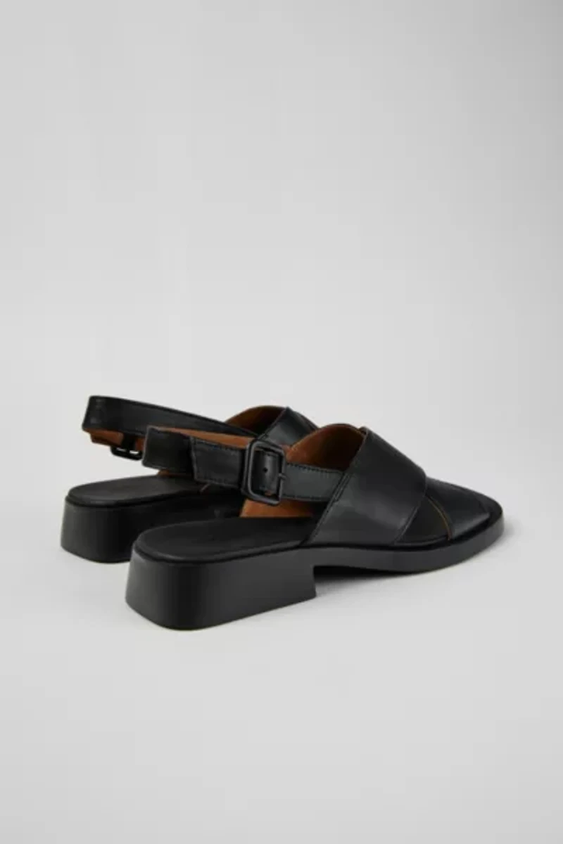Camper Dana Leather Crossover Strap Sandals