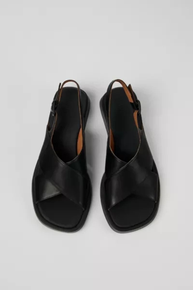 Camper Dana Leather Crossover Strap Sandals