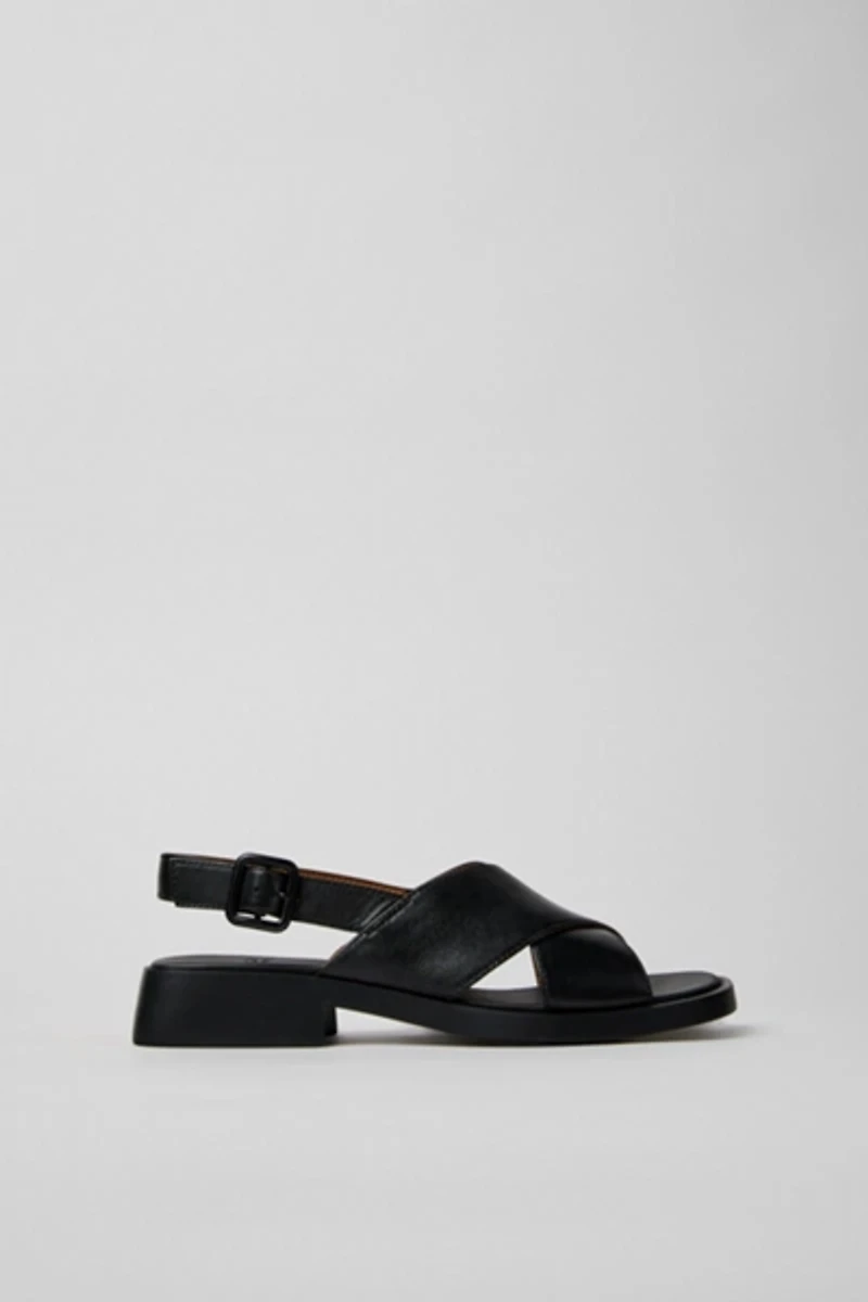 Camper Dana Leather Crossover Strap Sandals