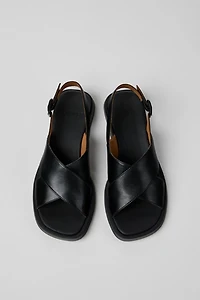 Camper Dana Leather Crossover Strap Sandals