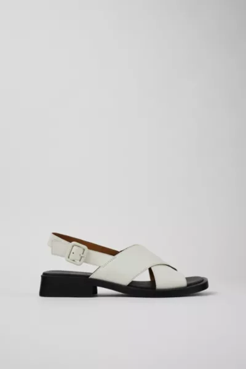 Camper Dana Leather Crossover Strap Sandals