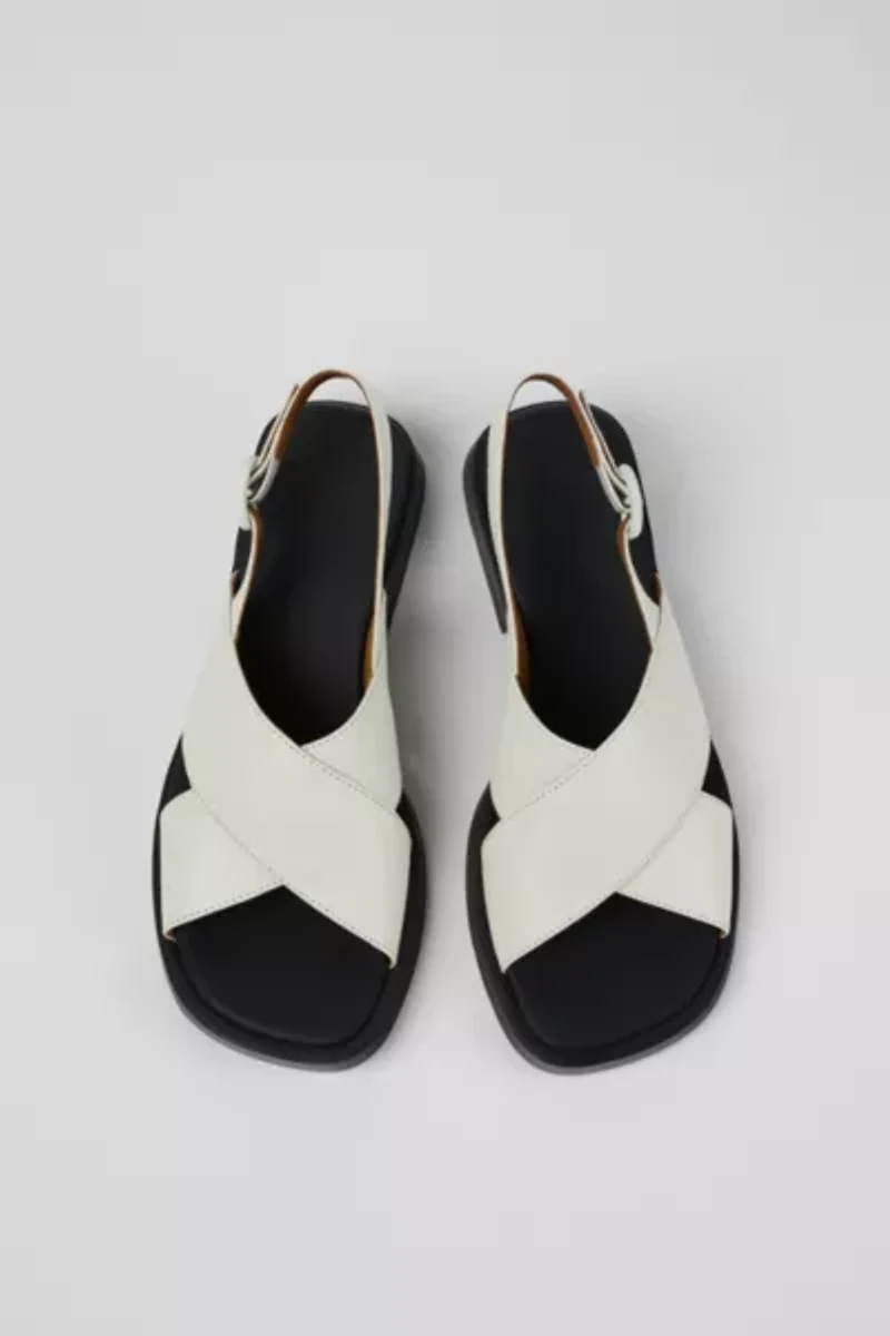 Camper Dana Leather Crossover Strap Sandals