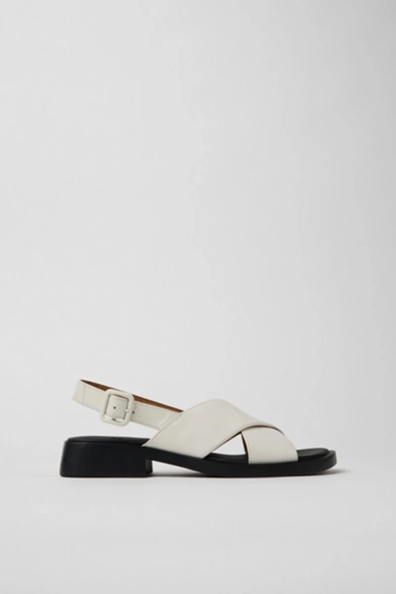 Camper Dana Leather Crossover Strap Sandals