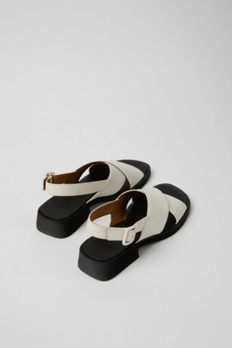 Camper Dana Leather Crossover Strap Sandals