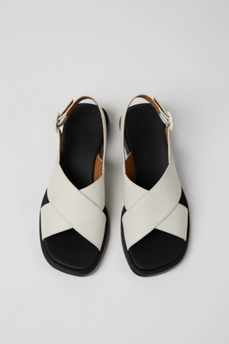 Camper Dana Leather Crossover Strap Sandals
