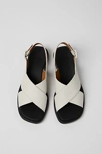 Camper Dana Leather Crossover Strap Sandals