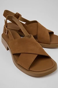 Camper Dana Leather Crossover Strap Sandals