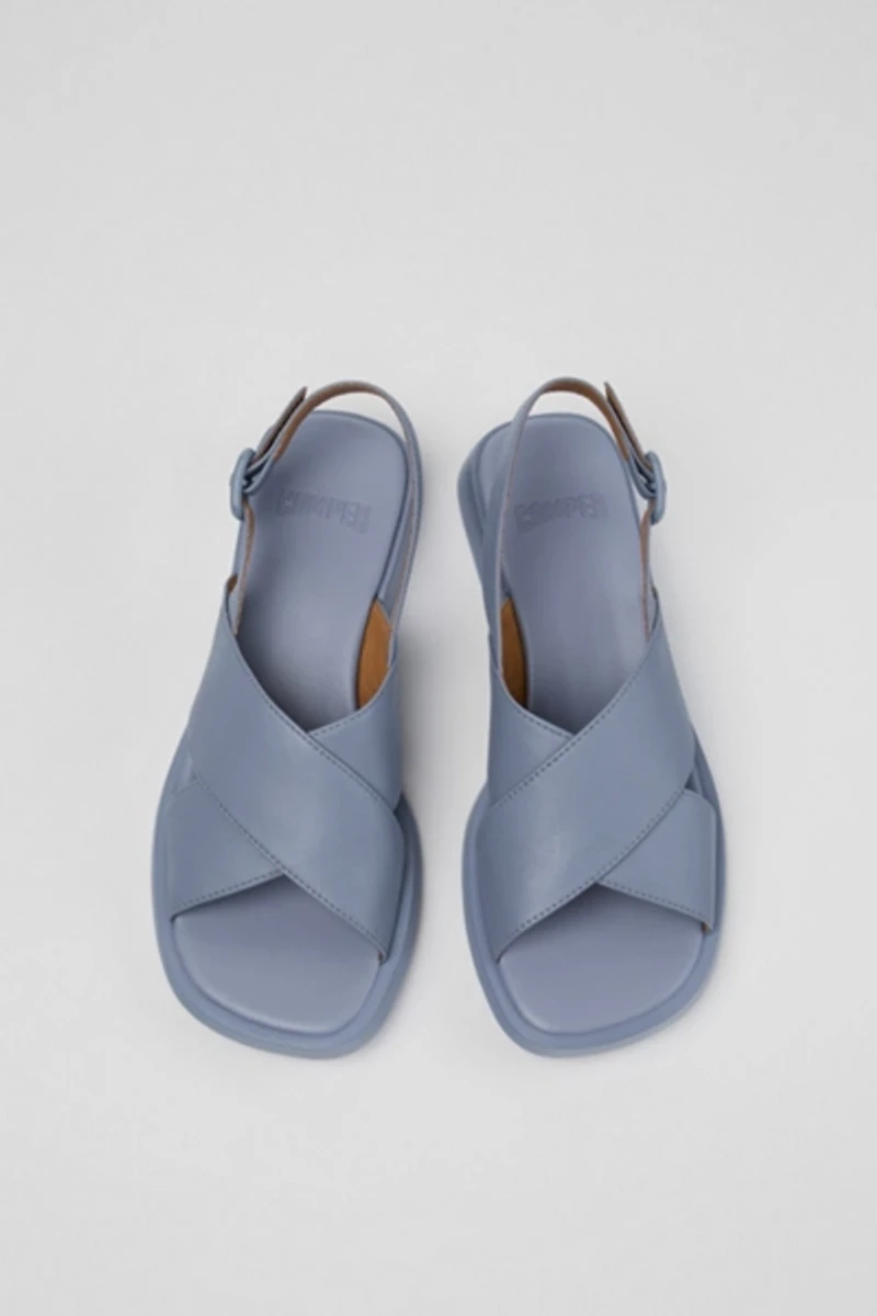 Camper Dana Leather Crossover Strap Sandals