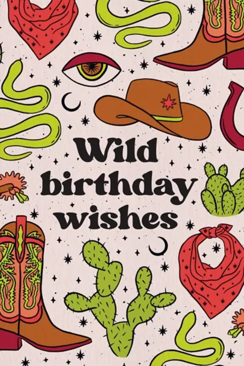 Boss Dotty Wild West Birthday Card