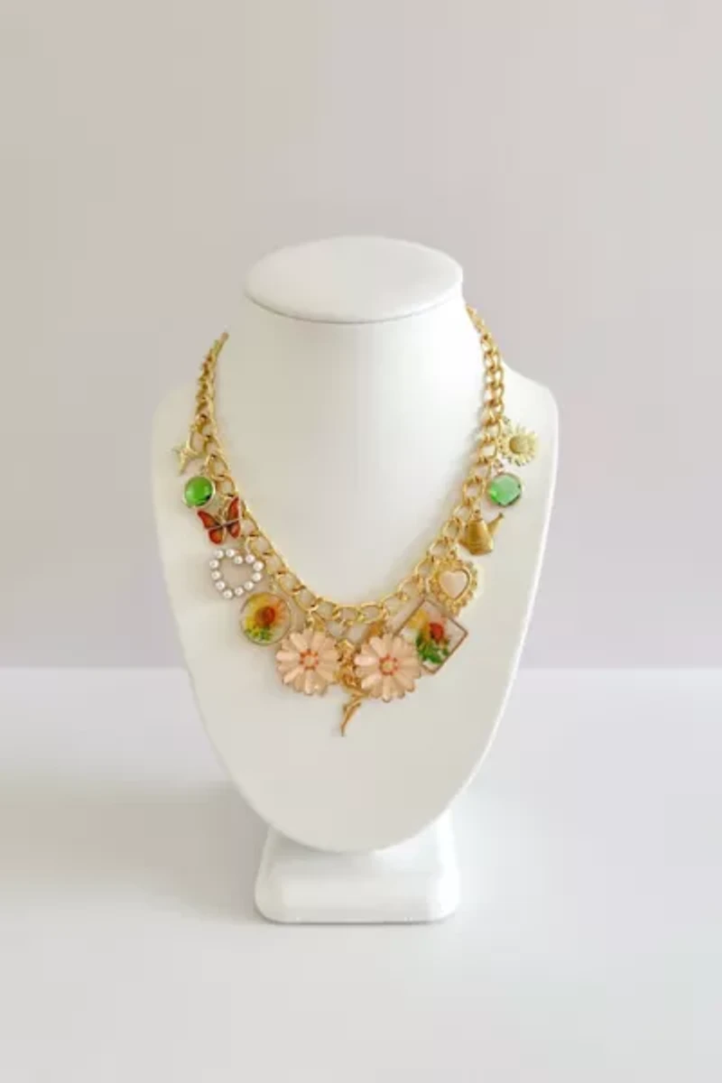 Shop Charming Tea Unique Floral Charm Necklace
