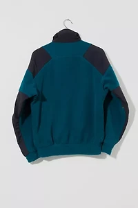 Vintage 1990s Marmot Distressed Green Black Zipper Tech Fleece