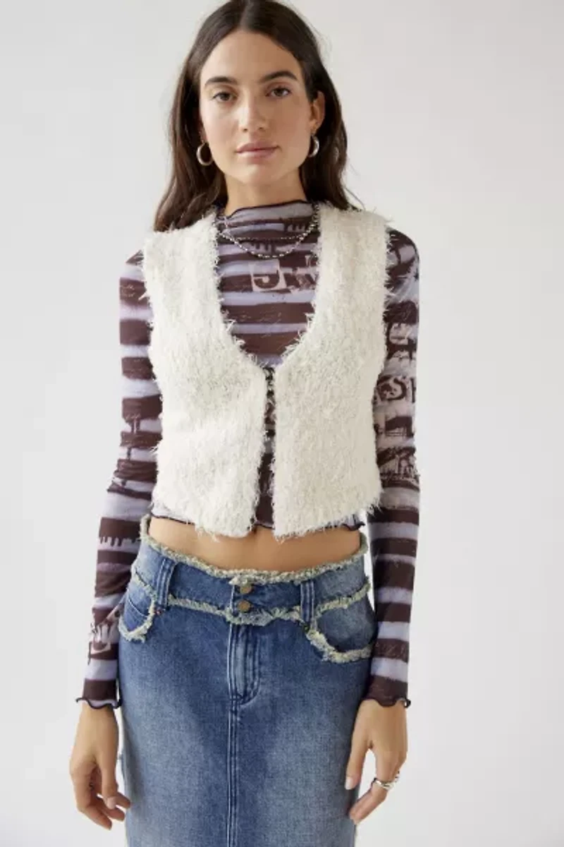 Betty Fuzzy Sweater Vest