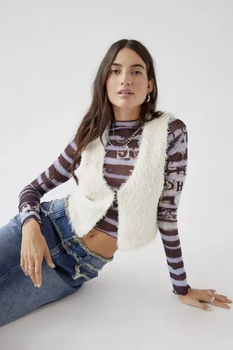 Betty Fuzzy Sweater Vest