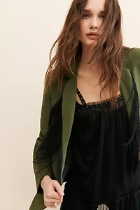 Sister Jane Arthur Oversized Fringe Blazer