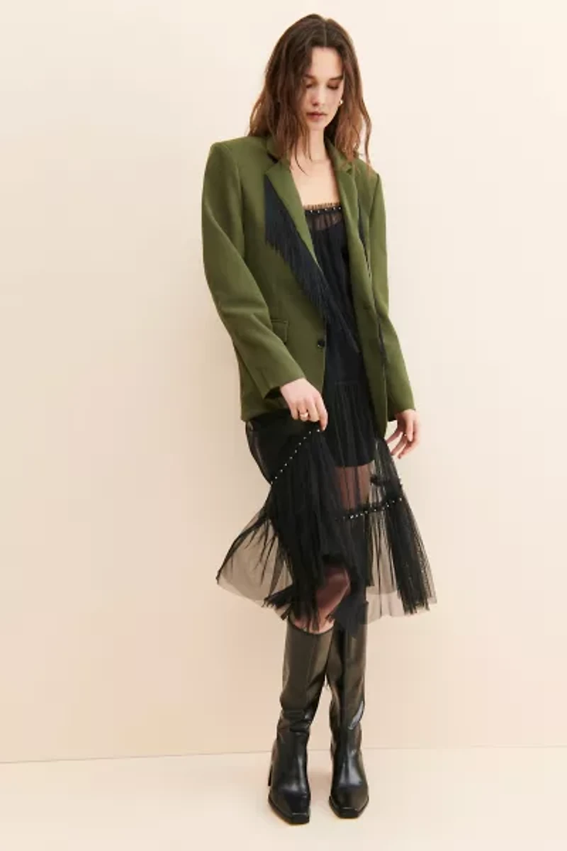 Sister Jane Arthur Oversized Fringe Blazer