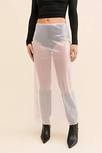 Dynasty Sheer Sequin Maxi Skirt