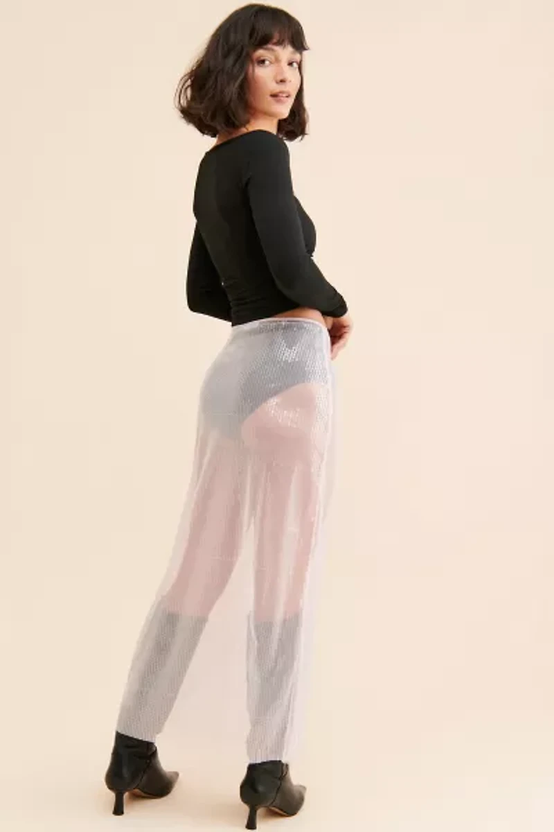 Dynasty Sheer Sequin Maxi Skirt