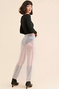 Dynasty Sheer Sequin Maxi Skirt