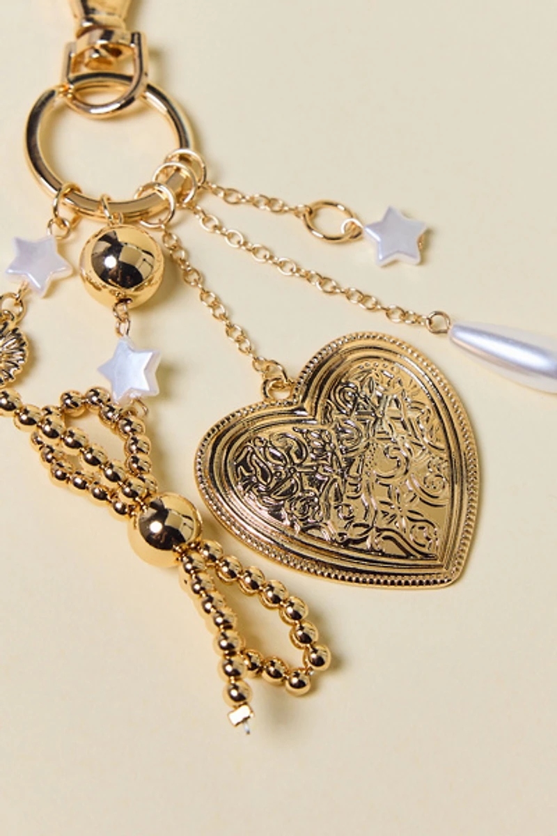 Silence + Noise Bow Charm Dangle Keychain