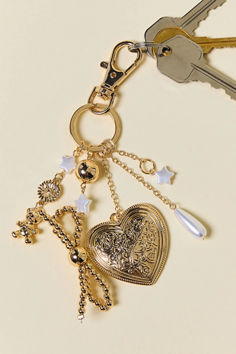 Silence + Noise Bow Charm Dangle Keychain