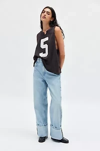 BDG Thea Cuffed Wide Leg Jean