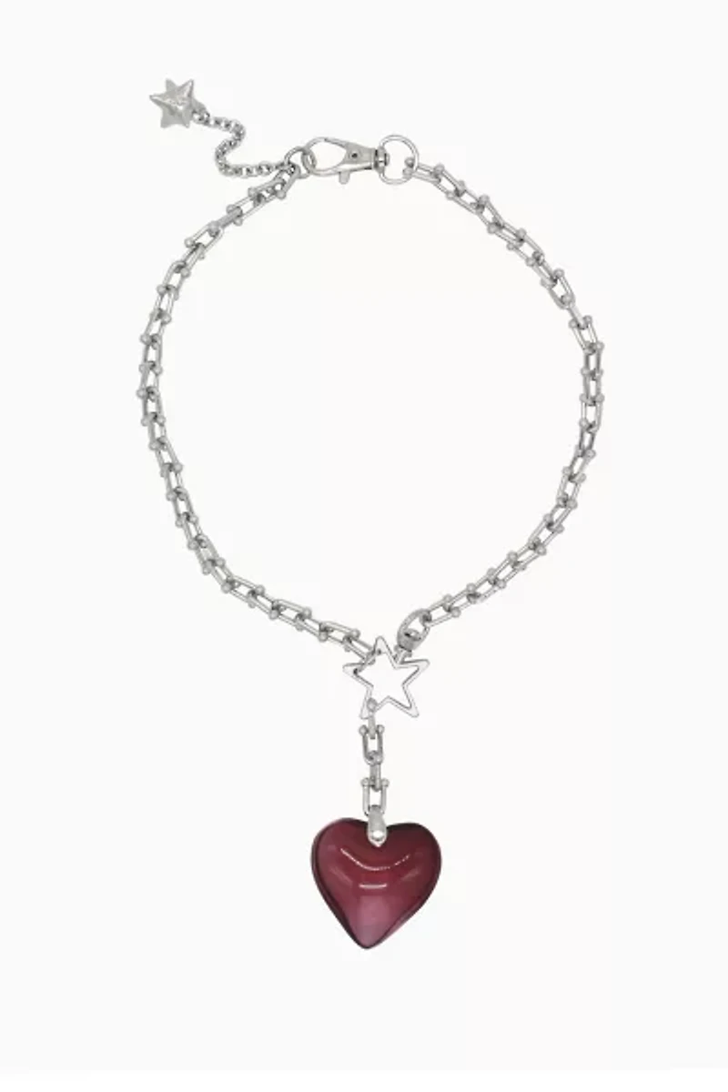Velvet Luna Blaze Heart Chain Necklace