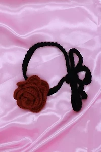 Velvet Luna Crochet Rose Choker