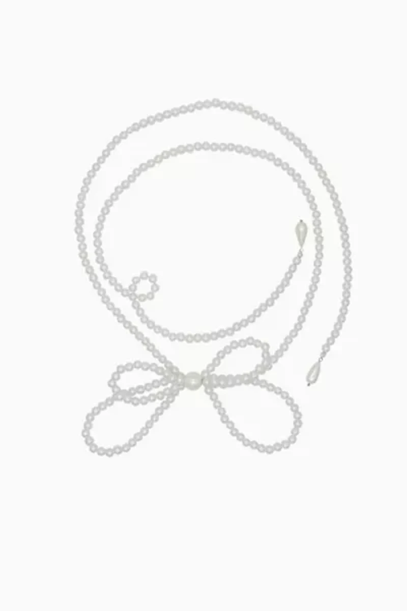 Velvet Luna Pearl Bow Wrap Necklace