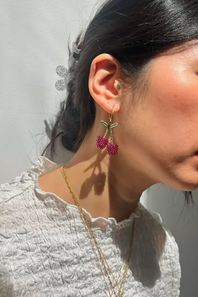 Dream Song Beaded Fruit Earrings