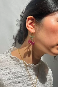 Dream Song Beaded Fruit Earrings