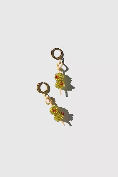 Dream Song Beaded Dirty Olive Earrings