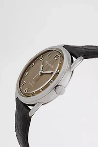 Bulova Commodore Automatic Leather Band Watch