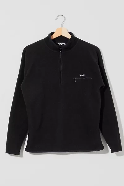 Vintage 1990s Roffe Black Zipper Tech Fleece