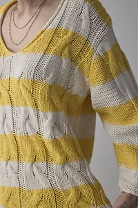 BDG Skylar Oversized Cable Knit Pullover Sweater