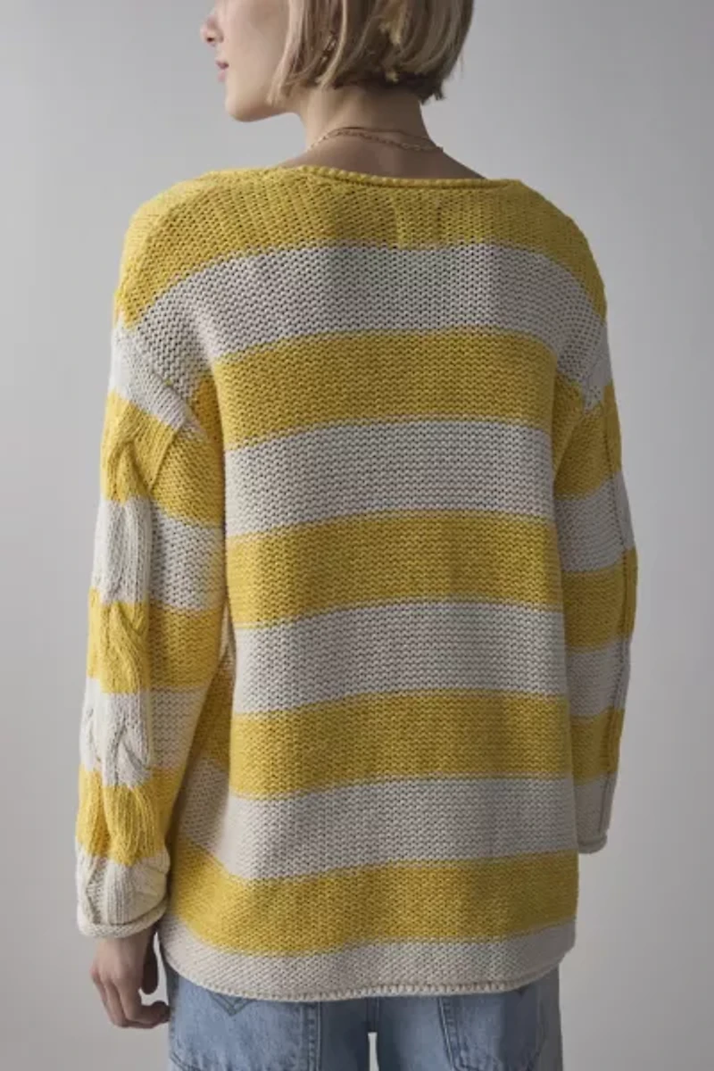 BDG Skylar Oversized Cable Knit Pullover Sweater