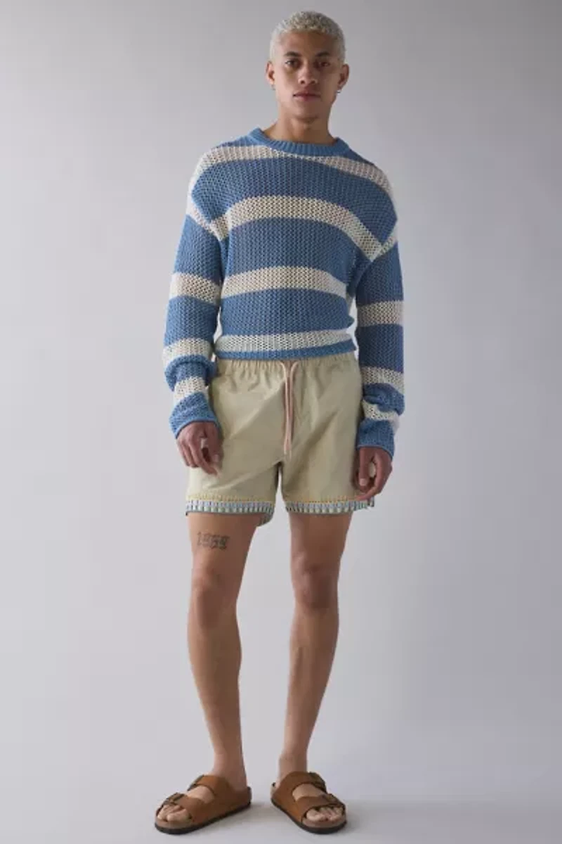 Mouty Embroidered Beach Short