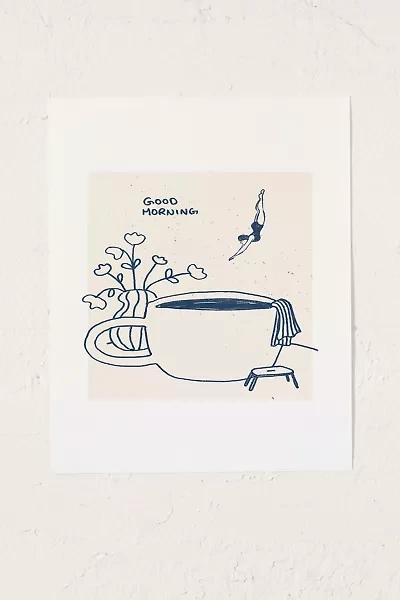 Sabina Fenn Illustration Coffee Diver Art Print
