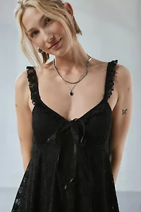 UO Primrose Lace Babydoll Romper