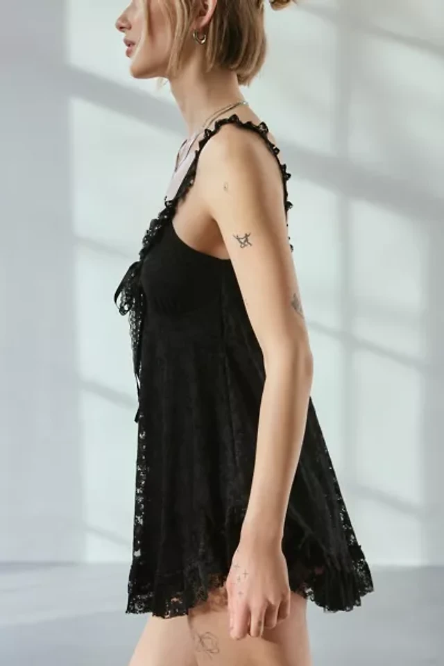 Urban Outfitters UO Primrose Lace Babydoll Romper | Pacific City
