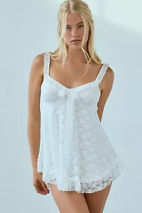 UO Primrose Lace Babydoll Romper