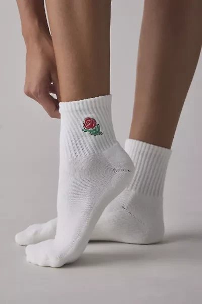 Icon Embroidered Quarter Crew Sock
