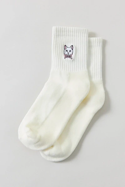 Icon Embroidered Quarter Crew Socks