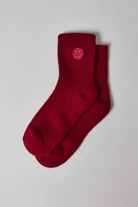 Icon Embroidered Quarter Crew Sock