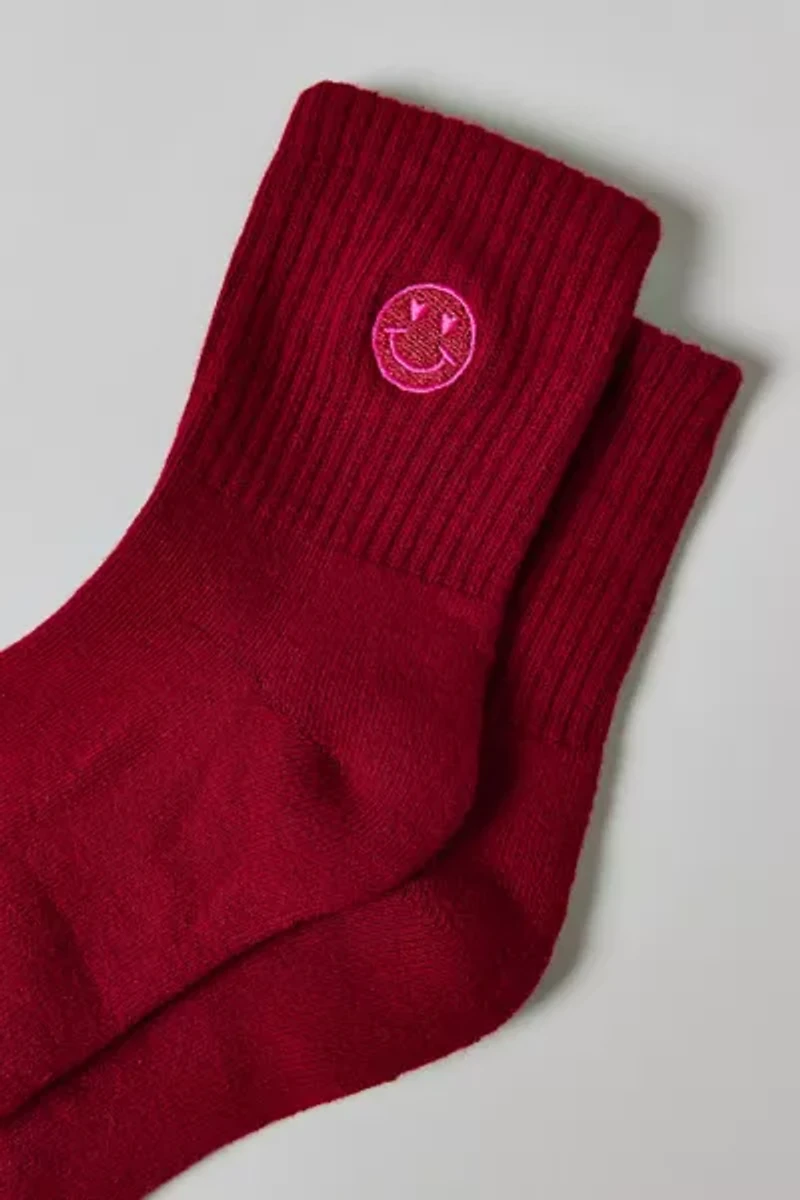 Icon Embroidered Quarter Crew Sock