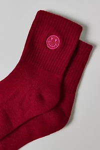 Icon Embroidered Quarter Crew Sock